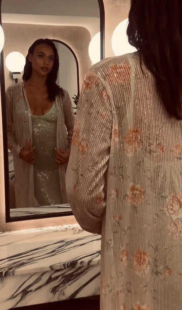 Shimmer Bouquet Kimono