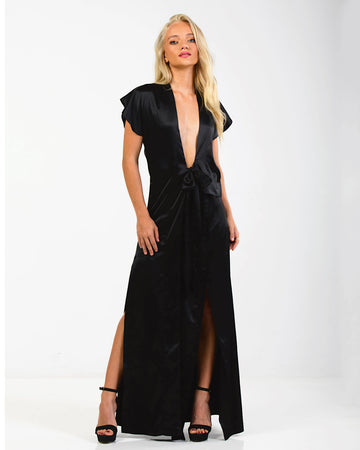 Lucille Black Maxi Dress